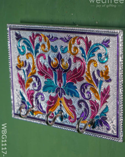 Meenakari Silver Finished Key Hanger With Finish - Wbg1117-2 Hangers