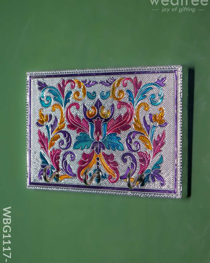 Meenakari Silver Finished Key Hanger With Finish - Wbg1117-2 Hangers