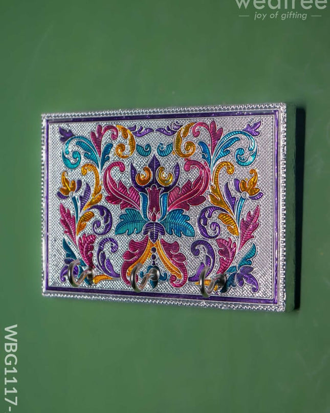 Meenakari Silver Finished Key Hanger With Finish - Wbg1117-2 Hangers