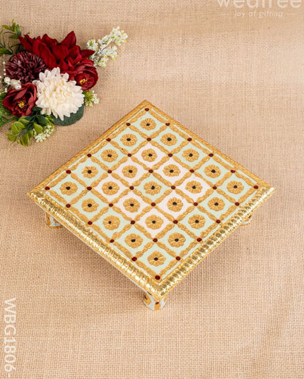 Meenakari Manai - Green - 8x8 inch - WBG1806-1 - Manai RG