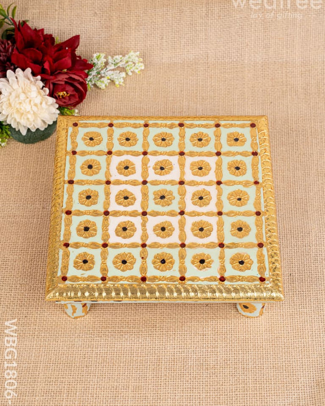 Meenakari Manai - Green - 8x8 inch - WBG1806-1 - Manai RG