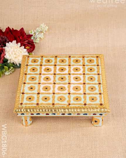 Meenakari Manai - Green - 8x8 inch - WBG1806-1 - Manai RG