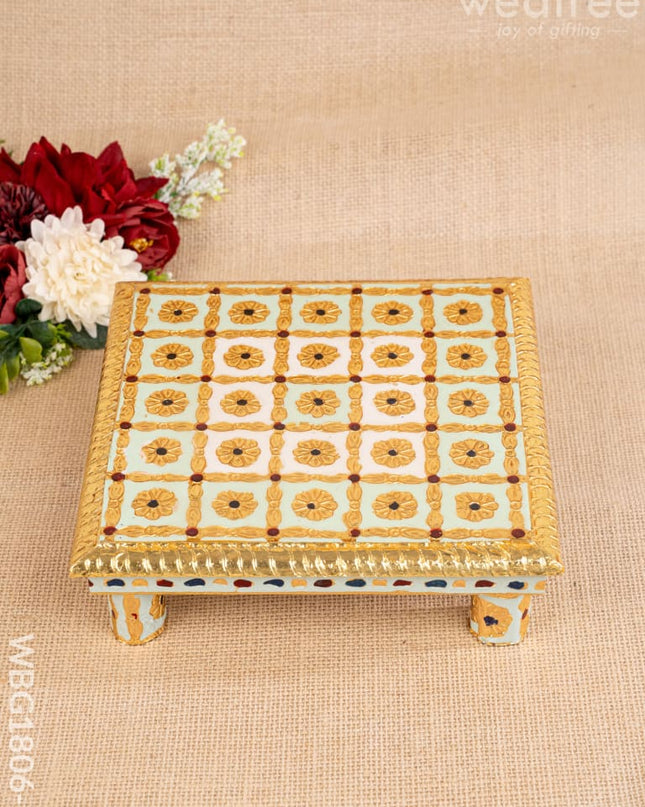 Meenakari Manai - Green - 8x8 inch - WBG1806-1 - Manai RG