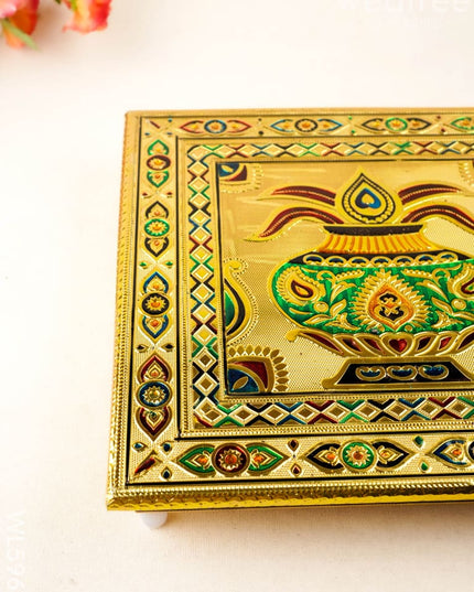 Meenakari Manai - Kalash Design - 12x12 inch - WL5968 - Meenakari Bajots & Manai