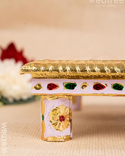 Meenakari Manai - Pink - 8x8 inch - WBG1806-2 - Manai RG