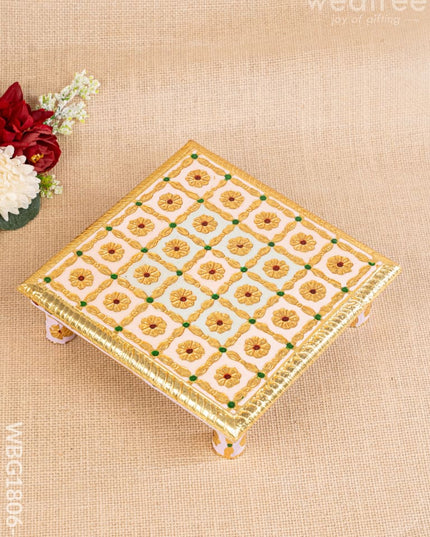 Meenakari Manai - Pink - 8x8 inch - WBG1806-2 - Manai RG