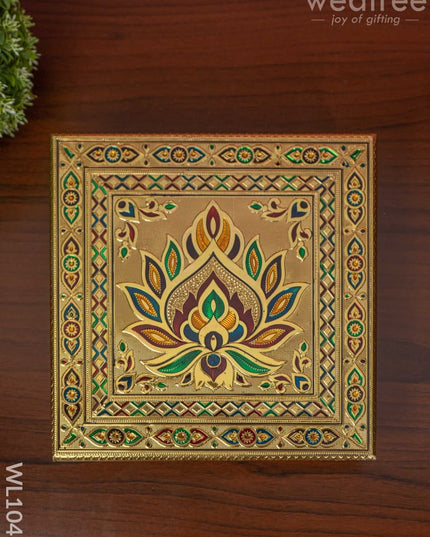 Meenakari Manai With Deepam Design - 12X12 Inches Wl1045 Bajots &