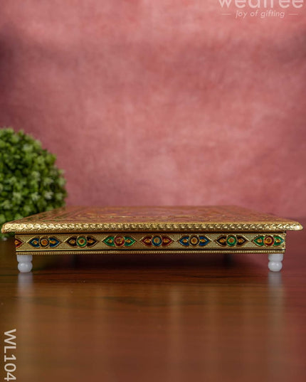 Meenakari Manai With Deepam Design - 12X12 Inches Wl1045 Bajots &