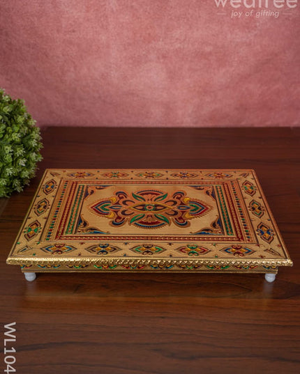 Meenakari Manai With Floral Design - 15X10 Inches Wl1044 Bajots &
