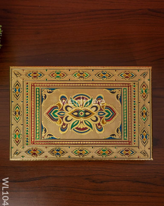 Meenakari Manai With Floral Design - 15X10 Inches Wl1044 Bajots &
