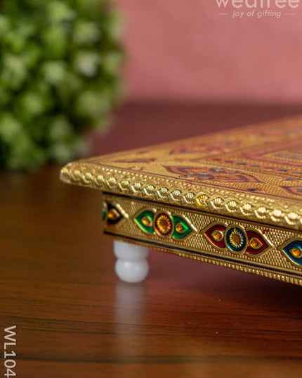 Meenakari Manai With Floral Design - 15X10 Inches Wl1044 Bajots &