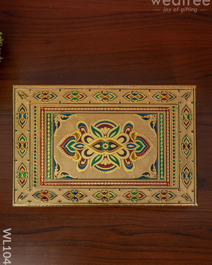 Meenakari Manai With Floral Design - 15X10 Inches Wl1044 Bajots &