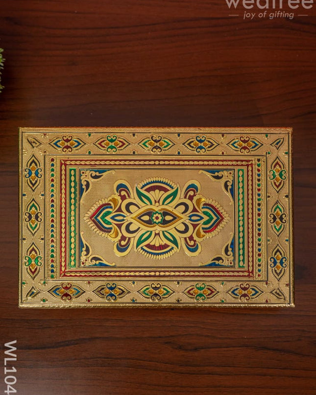 Meenakari Manai With Floral Design - 15X10 Inches Wl1044 Bajots &