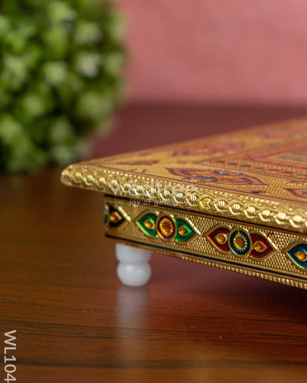 Meenakari Manai With Floral Design - 15X10 Inches Wl1044 Bajots &