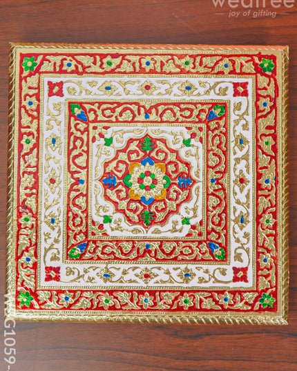 Decorative Meenakari Manai - 11.5 Inch Wbg1059-4 Pooja Utilities