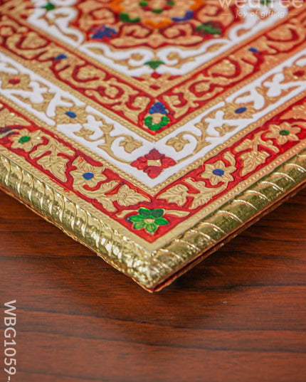 Decorative Meenakari Manai - 11.5 Inch Wbg1059-4 Pooja Utilities