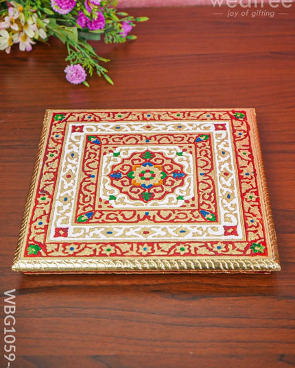 Decorative Meenakari Manai - 11.5 Inch Wbg1059-4 Pooja Utilities