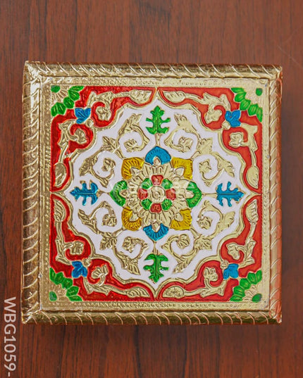 Rangoli Meenakari Manai - 5.5 Inch Wbg1059-1 Pooja Utilities