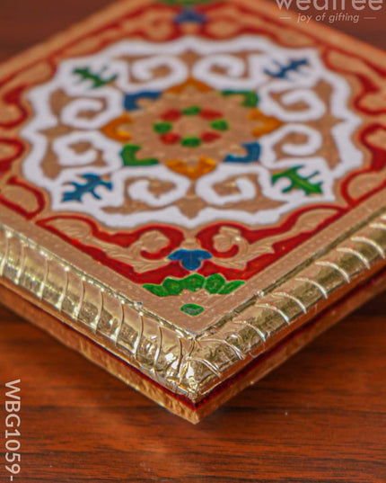 Rangoli Meenakari Manai - 5.5 Inch Wbg1059-1 Pooja Utilities
