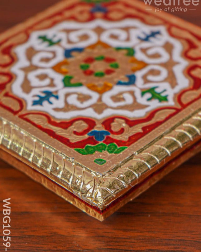 Rangoli Meenakari Manai - 5.5 Inch Wbg1059-1 Pooja Utilities