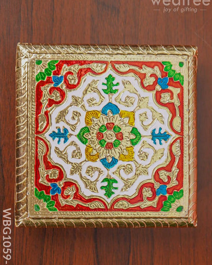 Rangoli Meenakari Manai - 5.5 Inch Wbg1059-1 Pooja Utilities