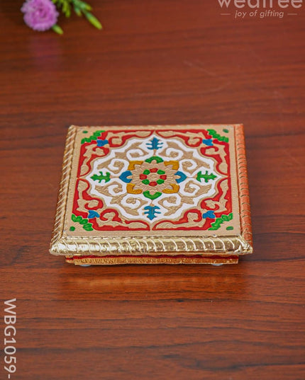Rangoli Meenakari Manai - 5.5 Inch Wbg1059-1 Pooja Utilities