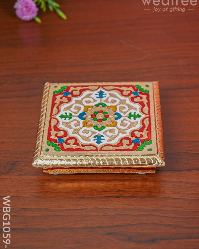 Rangoli Meenakari Manai - 5.5 Inch Wbg1059-1 Pooja Utilities