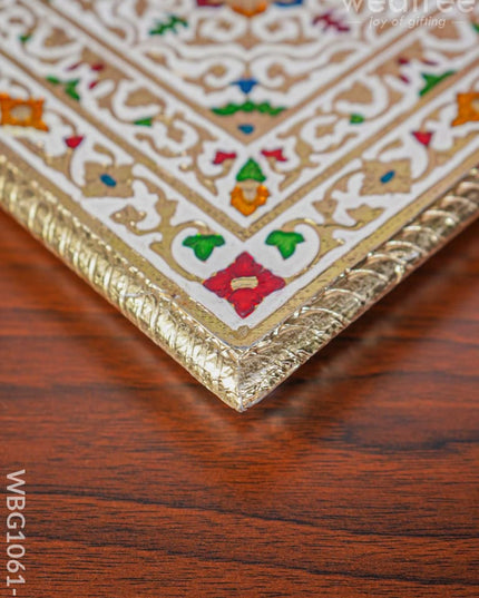 Decorative Meenakari Manai In Red - Wbg1061-1 Pooja Utilities