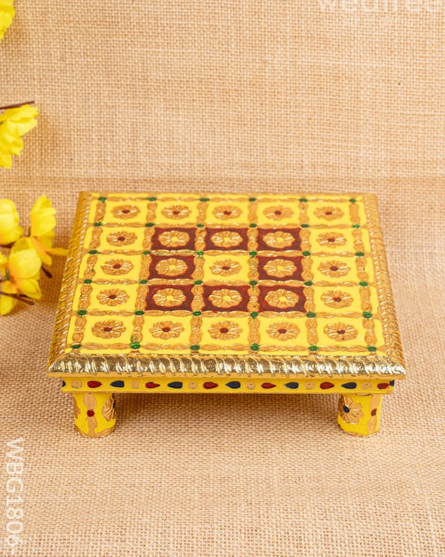 Meenakari Manai - Yellow - 8x8 inch - WBG1806-3 - Manai RG