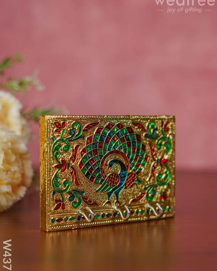 Meenakari Peacock Key Hanger - Small W4373 Hangers