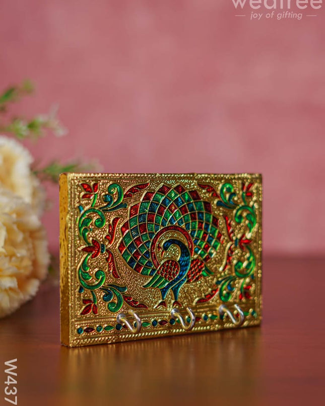 Meenakari Peacock Key Hanger - Small W4373 Hangers