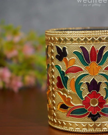 Pen Stand With Floral Design - Wbg1115
