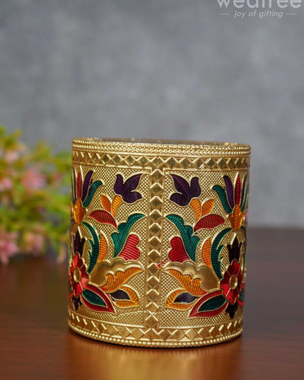 Pen Stand With Floral Design - Wbg1115