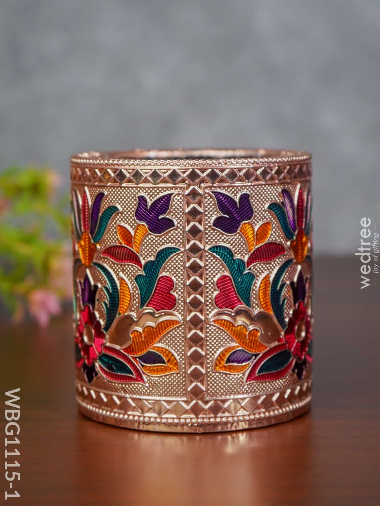 Pen Stand With Floral Design - Wbg1115