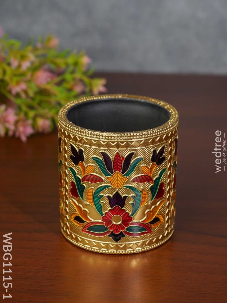 Pen Stand With Floral Design - Wbg1115