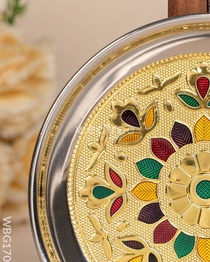 Meenakari Plate - Gold - 6 inch - WBG1704 Trays & Plates RG