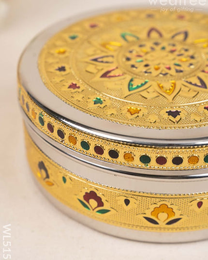 Meenakari Poori Box - 7 inch - WL5153 Poori Boxes