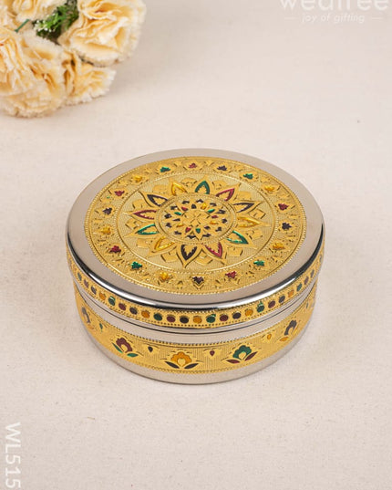 Meenakari Poori Box - 7 inch - WL5153 Poori Boxes