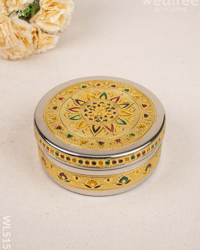 Meenakari Poori Box - 7 inch - WL5153 Poori Boxes