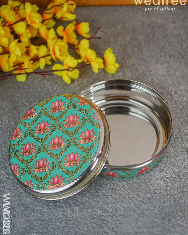 Meenakari Poori Box - Wl4231 Trays & Plates