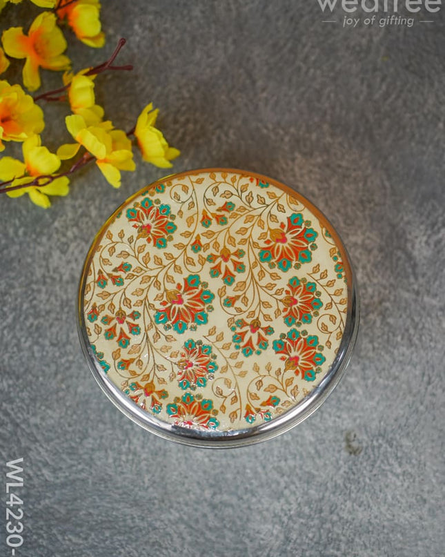Meenakari Floral Design Poori Box - Wl4230 Boxes