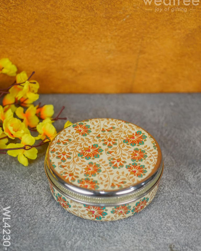 Meenakari Floral Design Poori Box - Wl4230 Boxes