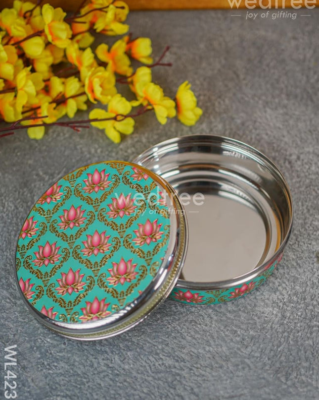 Meenakari Poori Box - Wl4231 Trays & Plates