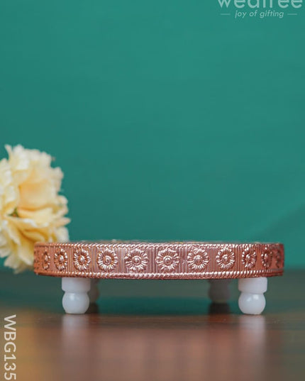 Meenakari Copper Manai - Wbg1352 Rg