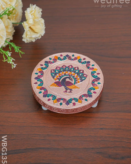 Meenakari Copper Manai - Wbg1352 Rg
