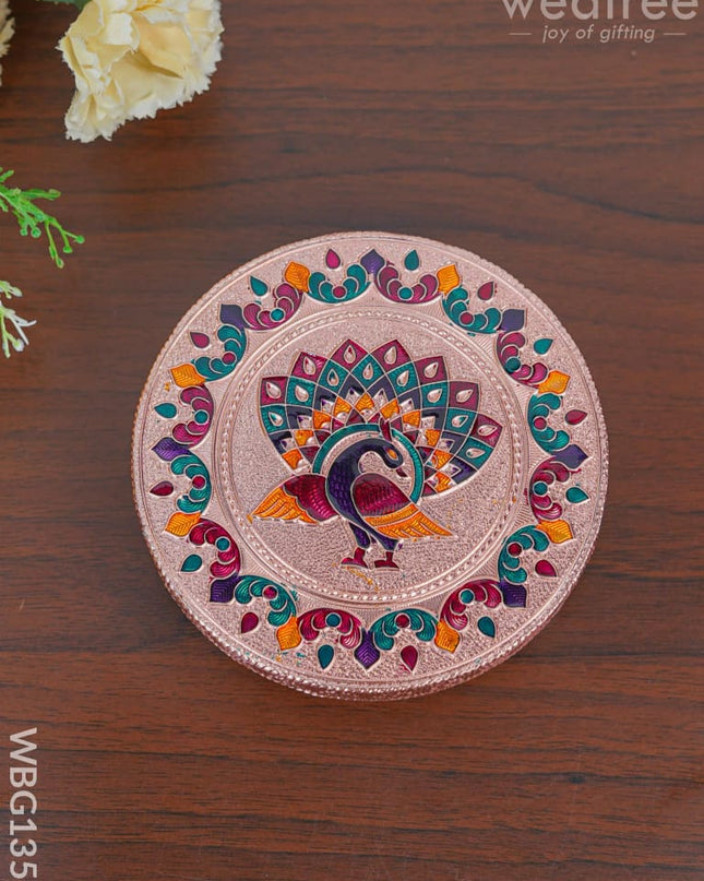 Meenakari Copper Manai - Wbg1352 Rg