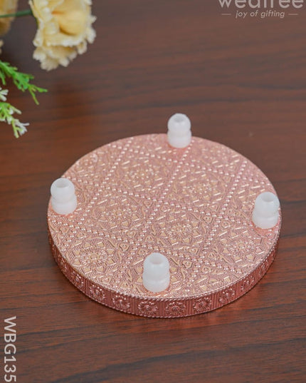 Meenakari Copper Manai - Wbg1352 Rg
