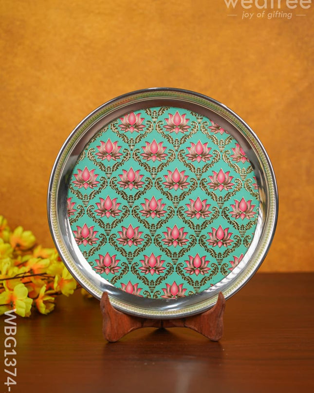 Meenakari Round Plate - Wbg1374 Trays & Plates Rg