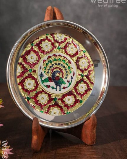 Meenakari Plate 6 Inch Special - W1569 Trays & Plates