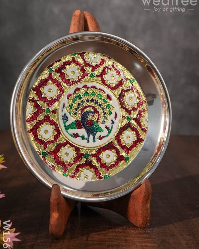 Meenakari Plate 6 Inch Special - W1569 Trays & Plates